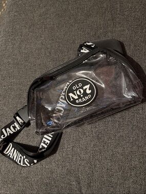 Jack Daniels Clear Belt Bag with Black Logo Strap